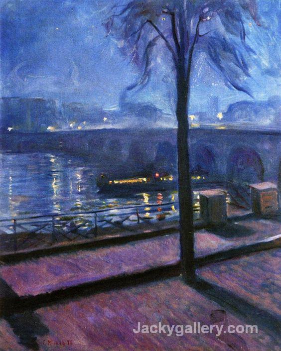 Night in Saint-Cloud by Edvard Munch paintings reproduction